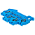 Колодка клеммная ST-2.5 26А пружинная двойн. син. EKF plc-jxb-st-2.5-4-2-blue