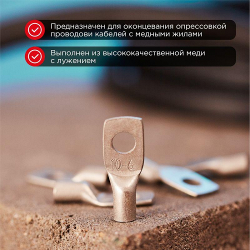 Наконечник ТМЛ 35-10-9 Rexant 07-5317 фото 2 Наконечник ТМЛ 35-10-9 Rexant 07-5317 фото 2