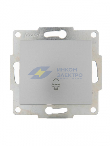 Механизм кнопки звонка 1-кл. 1п СП Karina 10А IP20 матов. серебр. LEZARD 707-4388-103