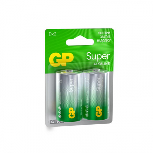 Элемент питания алкалиновый D/LR20 1.5В Super Alkaline G-Tech 13AA21-2CRSBC2 20/160 (блист.2шт) GP 1225 фото 2 Элемент питания алкалиновый D/LR20 1.5В Super Alkaline G-Tech 13AA21-2CRSBC2 20/160 (блист.2шт) GP 1225 фото 2