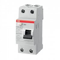 Выключатель дифференциального тока (УЗО) 2п 63А 100мА тип AC FH202AC-63/0.1 2мод. ABB 2CSF202006R2630