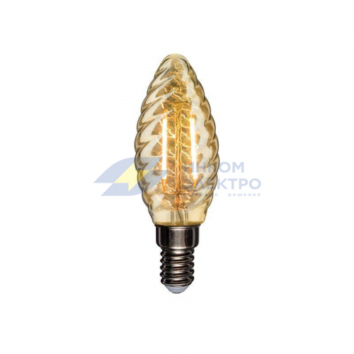 Лампа филаментная Витая свеча LCW35 9.5Вт 950лм 2400К E14 золот. колба Rexant 604-120 фото 4