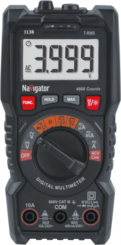 Мультиметр 95 766 NMT-Mm-113B True RMS с авто выбором значений Navigator 95766 фото 3 Мультиметр 95 766 NMT-Mm-113B True RMS с авто выбором значений Navigator 95766 фото 3