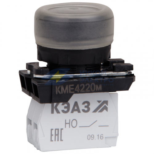 Кнопка КМЕ 4220м 2но+0нз цилиндр IP65 черн. КЭАЗ 248245 Кнопка КМЕ 4220м 2но+0нз цилиндр IP65 черн. КЭАЗ 248245