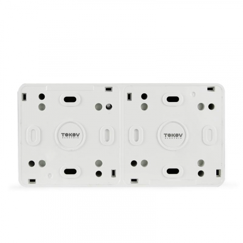 Розетка 2-м ОП Nix 16А IP54 250В с заземл. с крышкой бел. TOKOV ELECTRIC TKE-NX-R2Z-C01-IP54 фото 5