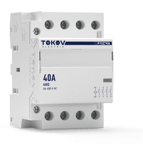 Контактор модульный 54мм 40А 230В АС 4НО PRIZMA TOKOV ELECTRIC TKE-PZ-MC-3-40-230-40