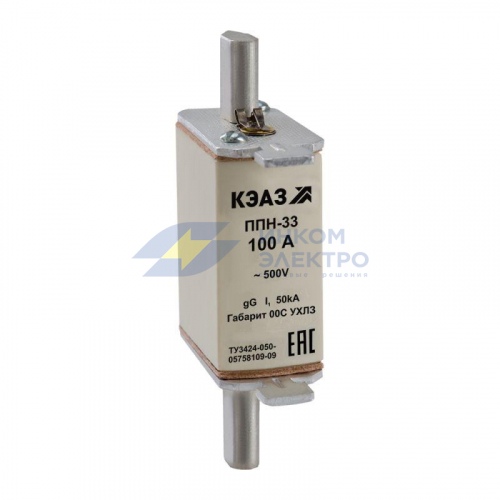 Вставка плавкая ППН 33 25А X3 габарит 00С УХЛ3 КЭАЗ 111364