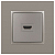 Розетка 1-м СП Elegance 14-3114-16 HDMI титан Эра Б0065778