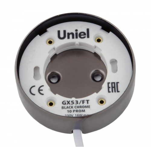 Светильник точечный GX53/FT Black Chrome накладной черн. хром. Uniel UL-00003735 Светильник точечный GX53/FT Black Chrome накладной черн. хром. Uniel UL-00003735