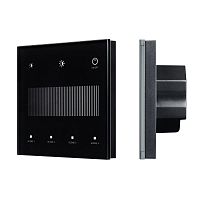 Панель сенсорная SMART-DALI-301-11-1G-4SC-DIM-IN Black BUS/24В Touch 2.4G IP20 пластик INTELLIGENT ARLIGHT 046547