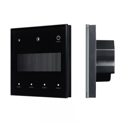 Панель сенсорная SMART-DALI-301-11-1G-4SC-DIM-IN Black BUS/24В Touch 2.4G IP20 пластик INTELLIGENT ARLIGHT 046547