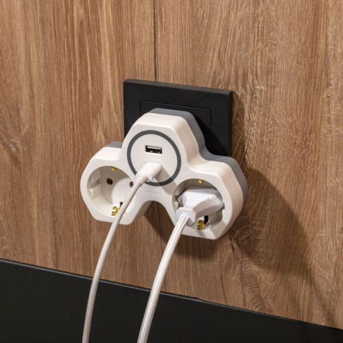 Разветвитель 2-м 16А + USB-A + USB-C с заземл. защ. шторки бел. Rexant 11-1253 фото 2 Разветвитель 2-м 16А + USB-A + USB-C с заземл. защ. шторки бел. Rexant 11-1253 фото 2