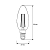 Лампа светодиодная филаментная LED7-C35-FL/830/E14 7Вт свеча прозрачная 3000К тепл. бел. E14 207-244В Camelion 13452