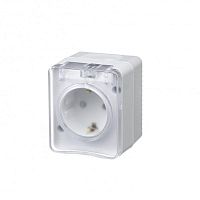 Розетка 1-м ОП AtlasDesign PROFI 16А IP54 250В заземл. защ. шторки бел. SE ATN540145