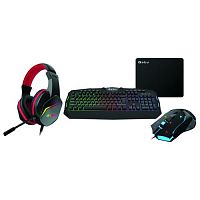 Комплект клавиатура и мышь GXZ990 игровой 1200-3600dpi + коврик + гарнитура черн. Intro Б0060195