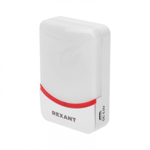 Звонок беспроводной дверной переливающийся 38 мелодий IP44 бел./красн. Rexant 73-0016 фото 4 Звонок беспроводной дверной переливающийся 38 мелодий IP44 бел./красн. Rexant 73-0016 фото 4