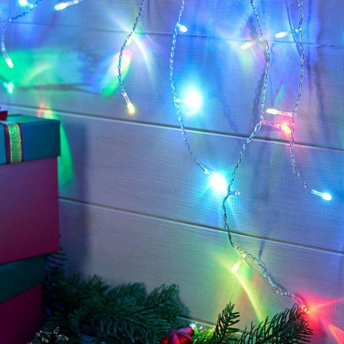 Гирлянда светодиодная "Айсикл" (бахрома) 1.8х0.5м 48LED RGB 4.1Вт 230В IP20 провод прозр. Neon-Night 255-009 фото 4 Гирлянда светодиодная "Айсикл" (бахрома) 1.8х0.5м 48LED RGB 4.1Вт 230В IP20 провод прозр. Neon-Night 255-009 фото 4