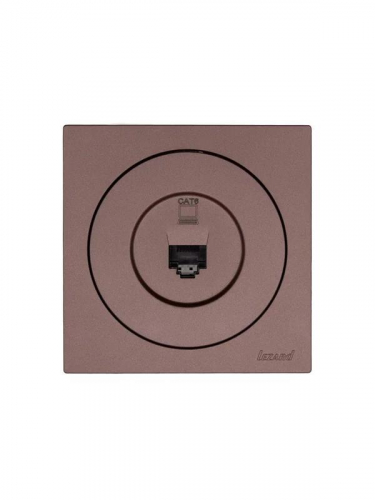 Розетка компьютерная СП OSEN RJ45 кат.6 механизм шоколад LEZARD 743-7388-140 фото 3 Розетка компьютерная СП OSEN RJ45 кат.6 механизм шоколад LEZARD 743-7388-140 фото 3