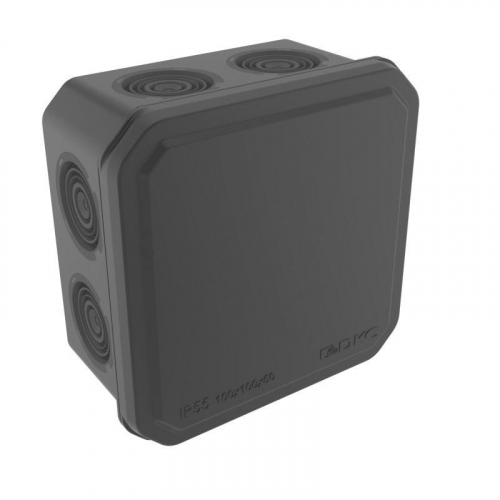 Коробка ответвительная с 8+2 кабельными вводамиd25/20мм IP55 100х100х50мм черн. DKC 53800B Коробка ответвительная с 8+2 кабельными вводамиd25/20мм IP55 100х100х50мм черн. DKC 53800B