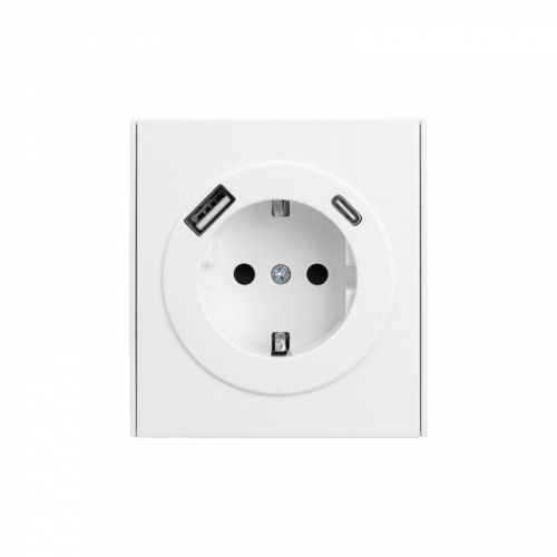 Розетка 1-м СП STRONG MIELE 16А с заземл. защ. шторки с USB A+C быстрой зарядки 5В/3А жемчуж. Kranz KR-78-0704-4 Розетка 1-м СП STRONG MIELE 16А с заземл. защ. шторки с USB A+C быстрой зарядки 5В/3А жемчуж. Kranz KR-78-0704-4