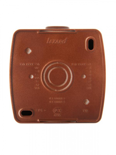 Розетка 1-м ОП Nata 16А IP20 с заземл. керамика вишня LEZARD 710-0600-122 фото 2