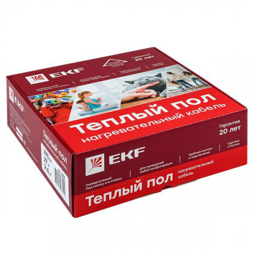 Комплект "Теплый пол" (кабель) 900Вт 64м 6.0кв.м EKF nk-900 фото 2 Комплект "Теплый пол" (кабель) 900Вт 64м 6.0кв.м EKF nk-900 фото 2