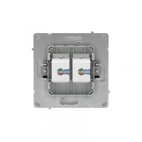 Розетка компьютерная 2-м KANT RJ45 кат.5E без шторки бел. магнолия DKC 7000664 фото 3