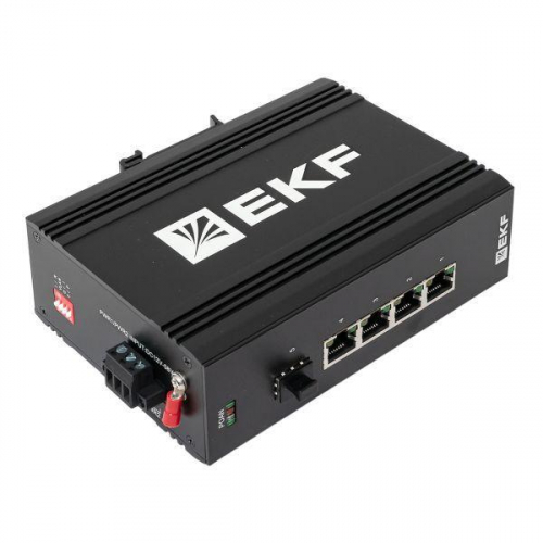Коммутатор неуправляемый промышленный U-1GX/SFP-4GTP 1 порт 1000Base-X SFP 4 порта 10/100/1000Base-T(X) RJ45 c PoE монтаж на DIN-рейку TSX EKF TSX-U-1GX/SFP-4GTP фото 10