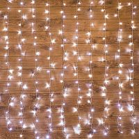 Гирлянда светодиодная "Светодиодный Дождь" 1.5х1.5м LED бел. свечение с динамикой провод прозр. 230В Neon-Night 235-015