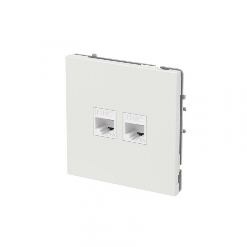 Розетка компьютерная 2-м KANT RJ45 кат.6A без шторки бел. песок DKC 7010674 фото 2 Розетка компьютерная 2-м KANT RJ45 кат.6A без шторки бел. песок DKC 7010674 фото 2