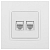 Розетка компьютерная 2-м Elegance 14-3108-01 RJ45 IP20 механизм бел. Эра Б0034308