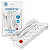 Удлинитель 4х5м с заземл. 16А IP20 3х1 с выкл. бел. DOMTOK 2500