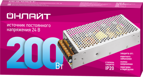Драйвер для светодиодной ленты 90 644 OD-P200-IP20-24V ОНЛАЙТ 90644 фото 2 Драйвер для светодиодной ленты 90 644 OD-P200-IP20-24V ОНЛАЙТ 90644 фото 2