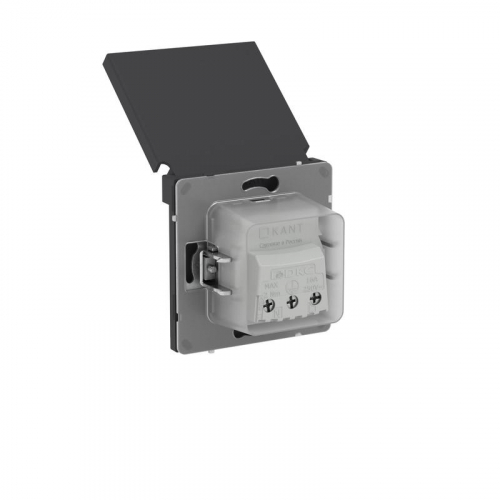 Розетка силовая KANT IP44 2P+E защ. шторки с крышкой черн. уголь DKC 7012013 фото 5