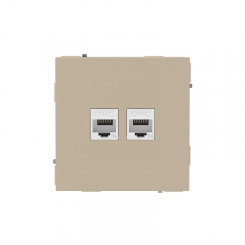 Розетка компьютерная 2-м KANT RJ45 кат.5E без шторки ванильн. марципан DKC 7015664 Розетка компьютерная 2-м KANT RJ45 кат.5E без шторки ванильн. марципан DKC 7015664