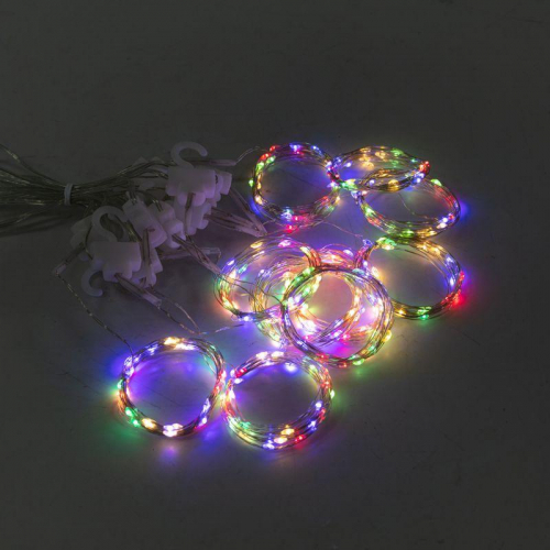 Гирлянда светодиодный занавес из росы 3х3м 300 LED IP20 USB + пульт управления с крючками для крепления мультиколор Neon-Night 315-889 фото 7 Гирлянда светодиодный занавес из росы 3х3м 300 LED IP20 USB + пульт управления с крючками для крепления мультиколор Neon-Night 315-889 фото 7