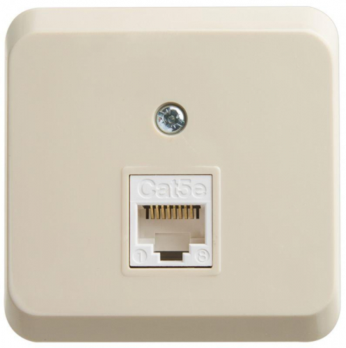 Розетка компьютерная ОП Этюд RJ45 кат.5E крем. SE KOMA-001K Розетка компьютерная ОП Этюд RJ45 кат.5E крем. SE KOMA-001K