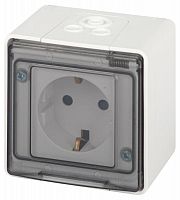 Розетка Эксперт 11-2502-01 2P+E IP55 шторки 16А-250В ОУ бел. Эра Б0063280