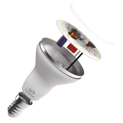 Лампа светодиодная RS LED R50 E14 7W 220-240V 7Вт рефлектор матовая 4000К нейтр. бел. E14 560лм 220-240В Ra90 Русский Свет 15010645078 фото 2