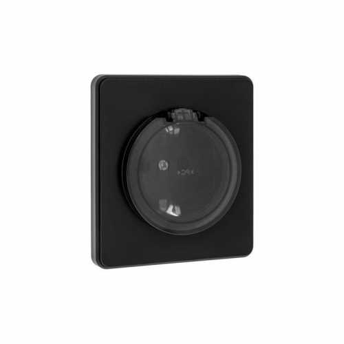 Розетка 1-м СП ROUND MIELE 16А с заземл. защ. шторки и крышкой оникс Kranz KR-78-0702-3 фото 5 Розетка 1-м СП ROUND MIELE 16А с заземл. защ. шторки и крышкой оникс Kranz KR-78-0702-3 фото 5