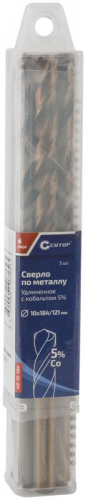 Сверло по металлу удлиненное ПРОФИ/Profi 10х184мм с кобальтом 5% (уп.5шт) Cutop 48-10-184 фото 3 Сверло по металлу удлиненное ПРОФИ/Profi 10х184мм с кобальтом 5% (уп.5шт) Cutop 48-10-184 фото 3