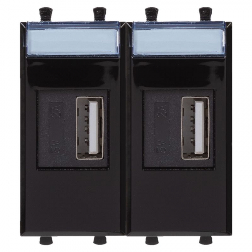 Устройство зарядное USB 2мод. 2.1А Avanti "Черный квадрат" DKC 4402542 Устройство зарядное USB 2мод. 2.1А Avanti "Черный квадрат" DKC 4402542