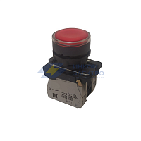 Кнопка КМЕ4111мЛ 220В красный 1но+1нз цилиндр индикатор IP40 КЭАЗ 292037
