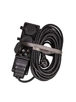 Удлинитель на каучуковой колодке 3х10м 16А IP44 250В 4кВт каучук КГ 3х2.5 черн. УХз16 Россия КОСМОС YKsm10m-3g(16A)KG-B