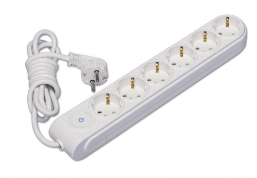 Удлинитель 6х10м с заземл. 16А IP20 с выкл. защ. шторки Makel N6310083