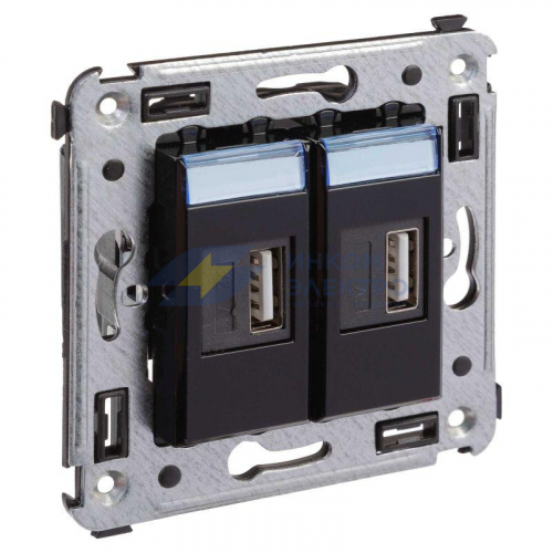 Устройство зарядное USB СП Avanti &quot;Черный квадрат&quot; DKC 4402543 фото 2