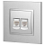 Розетка компьютерная 2-м Elegance 14-3108-03 RJ45 IP20 механизм алюм. Эра Б0034310