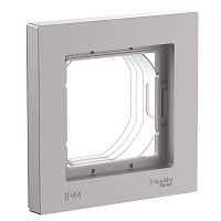 Рамка 1-м AtlasDesign Aqua IP44 алюм. SE ATN440301
