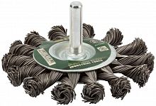 Корщетка-колесо со штифтом стальная витая проволока 75мм FIT 38585