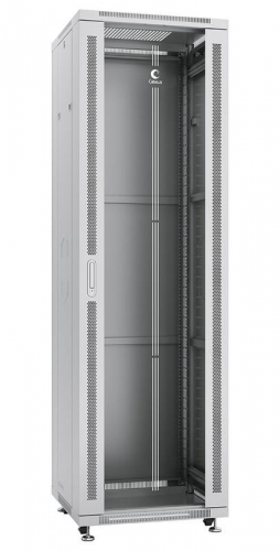Шкаф монтажный телекоммуникационный напольный SH-05C-42U60/80 19дюйм 42U 600х800х2055мм для распределит. и серверн. оборудования передн. стеклян. и задн. сплошн. метал. двери ручка с замком сер. Cabeus 7052c Шкаф монтажный телекоммуникационный напольный SH-05C-42U60/80 19дюйм 42U 600х800х2055мм для распределит. и серверн. оборудования передн. стеклян. и задн. сплошн. метал. двери ручка с замком сер. Cabeus 7052c